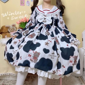 Milky Bear Lolita Style Dress OP (WS73)